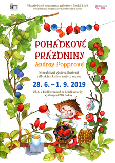 Interaktivní výstava ilustrací Andrey Popprové v ambitu VMG - POHÁDKOVÉ PRÁZDNINY ANDREY POPPROVÉ